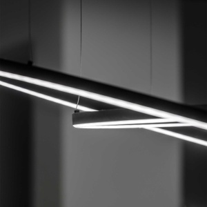Lustra LED XXL design modern ORACLE SLIM SP D150 ROUND 3000K ON-OFF BK - Img 2