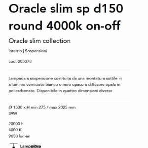 Lustra LED XXL design modern Oracle slim sp d150 round 4000k on-off alb - Img 5