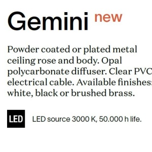 Lustra LED XXL suspendata design circular GEMINI SP D105 alba - Img 2