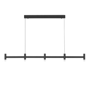 Lustra liniara cu 5 spoturi LED 2700K POETIC negru