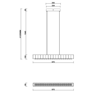 Lustra liniara LED suspendata Savoy 28W - Img 3