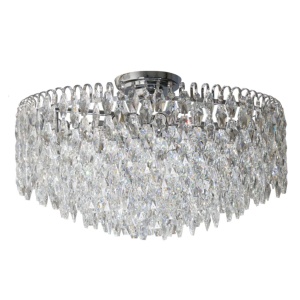 Lustra metal cromat si cristale sticla BURANO 40