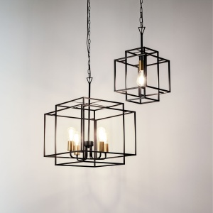 Lustra metalica moderna Crate 4lt Black 4634BK SRT 83480 universul-luminii.ro