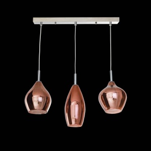 Lustra moderna AMBER MILANO 3 cupru ZZ AZ3078 80250 universul-luminii.ro
