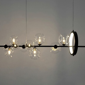 Lustra moderna cu 10 de surse de lumina si LED LINEA 120 137760 universul-luminii.ro