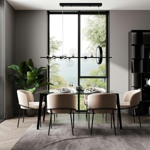 Lustra moderna cu 10 de surse de lumina si LED LINEA 120 222390 universul-luminii.ro