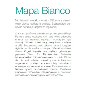 Lustra moderna cu 22 pendule MAPA SP22 BIANCO 140230 50690 universul-luminii.ro