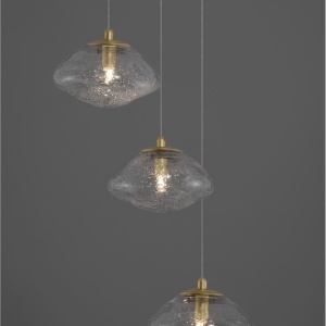 Lustra moderna cu 3 Pendule design decorativ KING aurie 205160 universul-luminii.ro