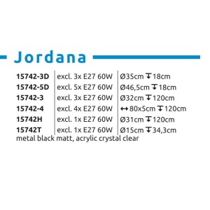 Lustra moderna cu 3 pendule JORDANA 235760 universul-luminii.ro