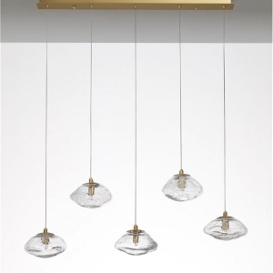 Lustra moderna cu 5 Pendule design decorativ KING aurie 108650 universul-luminii.ro
