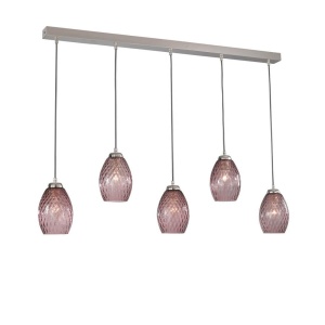 Lustra moderna cu 5 pendule design italian 10008 Amethyst