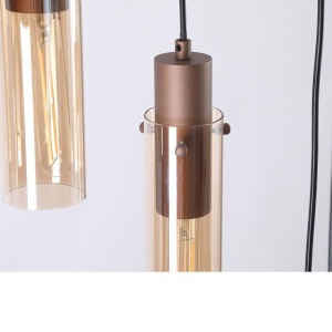 Lustra moderna cu 8 pendule Sweden II moca, chihlimbar 157510 universul-luminii.ro