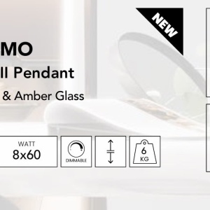 Lustra moderna cu 8 pendule Sweden II moca, chihlimbar 236060 universul-luminii.ro