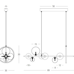 Lustra moderna design deosebit cu inel LED Maribel 118010 universul-luminii.ro