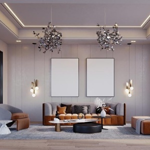 Lustra moderna design deosebit Monede 1 crom - Img 5