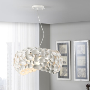 Lustra moderna design elegant 47cm Narisa alba SV-266290 72020 universul-luminii.ro