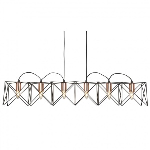 Lustra moderna design minimalist Anthea 8416-6BK SRT