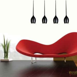 Lustra moderna Izza 4 Black 65500 universul-luminii.ro