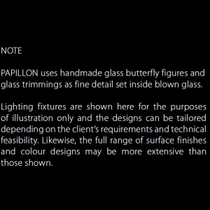 Lustra moderna Vision decorata cu fluturi si Cristal Bohemia Exclusive PAPILLON 02 – CH 88720 universul-luminii.ro