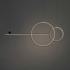 Lustra neagra inelara LED Range 120cm 597610 universul-luminii.ro