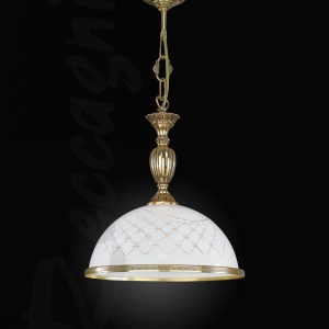 Lustra / Pendul clasic alama/sticla realizat manual 7102 107310 universul-luminii.ro