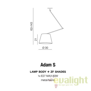 Lustra / Pendul cu brat articulat ADAM S WH 179610 universul-luminii.ro