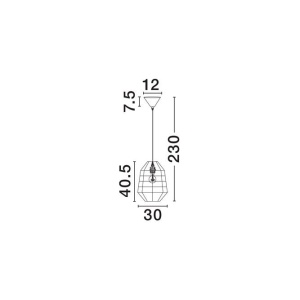 Lustra/Pendul design decorativ, COPOS D 40cm 244000 universul-luminii.ro