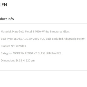 Lustra/Pendul design modern decorativ ALLEN D-32cm 138820 universul-luminii.ro