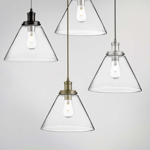 Lustra / Pendul design modern Pyramid argintiu / clar 3228SS SRT - Img 2
