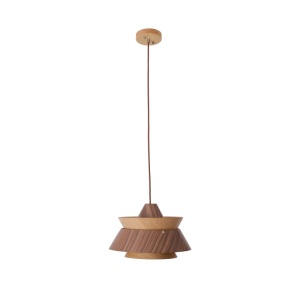 Lustra, Pendul design rustic din lemn Kioto - Img 1