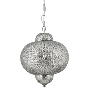 Lustra / Pendul design rustic Fretwork nickel 9221-1SS SRT