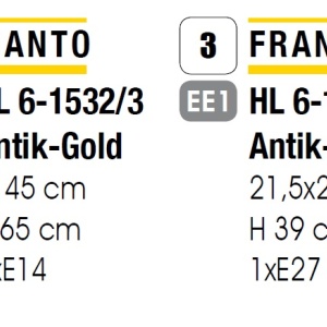 Lustra / Pendul design rustic Manto Latern HL 6-1532/3 Antik-gold OR 52830 universul-luminii.ro