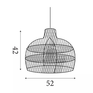Lustra/Pendul din ratan design decorativ Bell 50cm - Img 5
