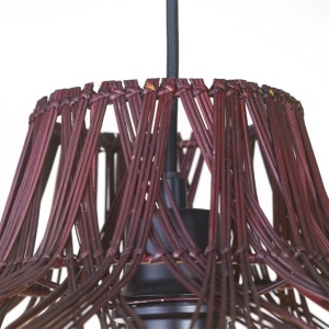 Lustra/Pendul Eco, Bambus, Mendoza visiniu, L 243530 universul-luminii.ro