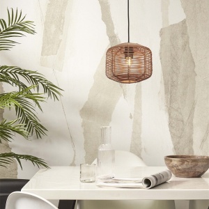 Lustra/Pendul eco din ratan Tanami 2520, nat 121460 universul-luminii.ro