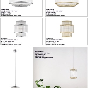Lustra, Pendul elegant design modern SERGIO auriu P0528-01F-V6AC ZL - Img 5
