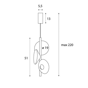 Lustra/Pendul LED design decorativ Puro galben/gri 239140 universul-luminii.ro