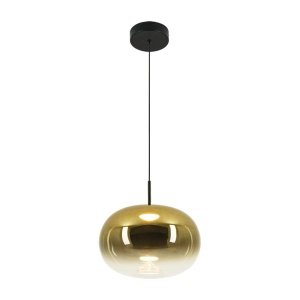 Lustra/Pendul LED design decorativ VITRO auriu/negru - Img 3