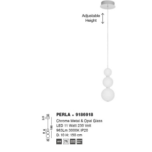 Lustra/Pendul LED design modern PERLA - Img 2