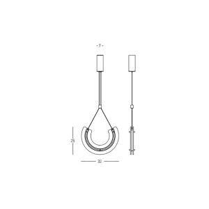 Lustra, Pendul LED, Modern, Aluminiu, Auriu, Deco 166660 universul-luminii.ro