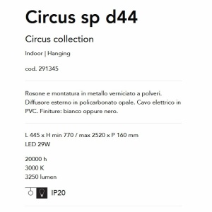 Lustra / Pendul LED suspendata design modern circular Circus sp d44 neagra - Img 4