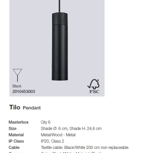 Lustra, Pendul minimalist design nordic Tilo negru 2010453003 NL - Img 5