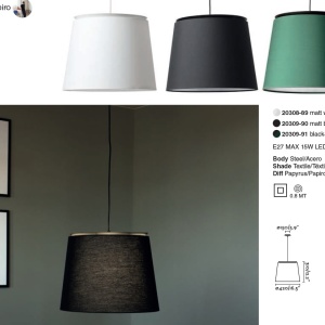 Lustra / Pendul modern design elegant 42cm SAVOY negru 92020 universul-luminii.ro
