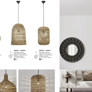 Lustra / Pendul modern design natural GRIFFIN D-27cm 205450 universul-luminii.ro