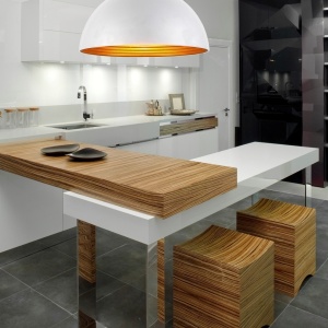 Lustra / Pendul modern design nordic 40cm MODENA alb/auriu - Img 3