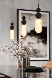 Lustra, Pendul modern Nova Black 594070 universul-luminii.ro