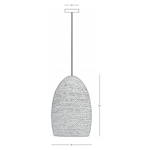 Lustra/Pendul ratan natural boho style Sharise - Img 3