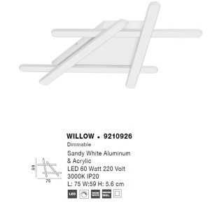 Lustra/Plafoniera LED design modern WILLOW White 121880 universul-luminii.ro