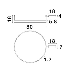 Lustra/Plafoniera LED dimabila design circular MOTIF 80cm 214010 universul-luminii.ro