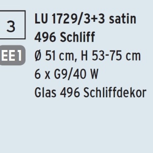 Lustra reglabila design modern de lux Maderno 6L crom 198330 universul-luminii.ro